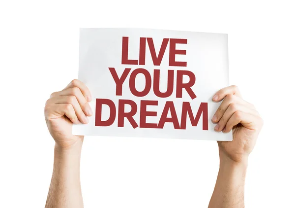 Live Your Dream kaart — Stockfoto