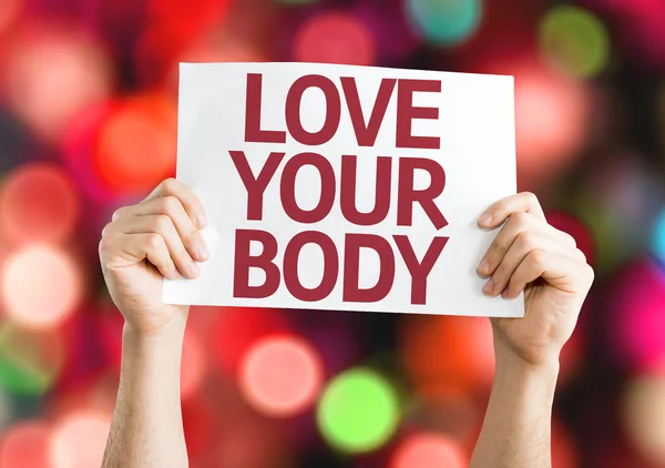 Liebe deine Körperkarte — Stockfoto