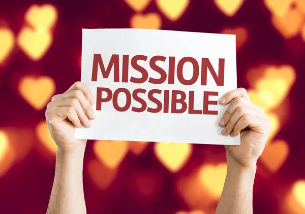 Mission Possible card — Stock Photo, Image