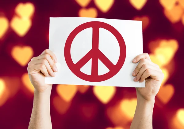 Béke-szimbólum-kártya — Stock Fotó