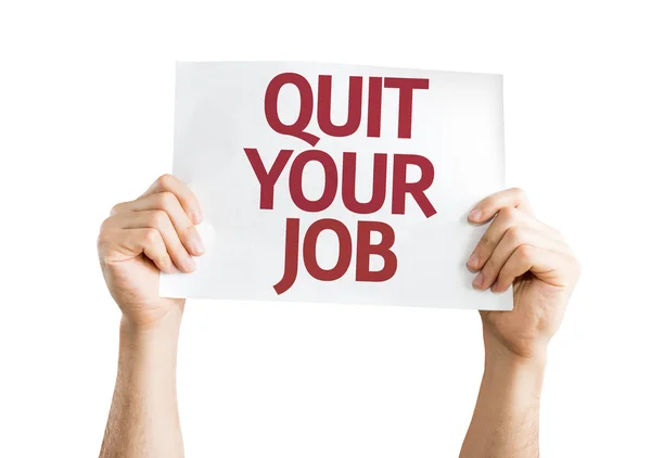 Quit Your Job kaart — Stockfoto