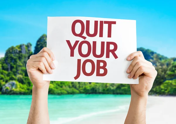 Quit Your Job kaart — Stockfoto