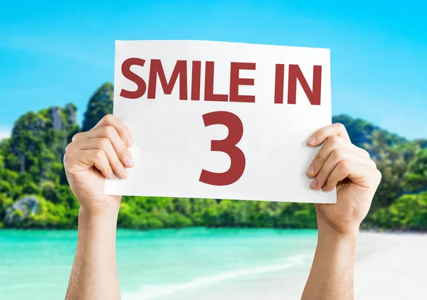 Smile in 3 card — Stock Photo, Image