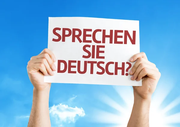 Mluvíte německy? (v němčině) karta — Stock fotografie