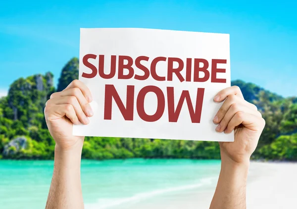 Subscribe Now card — Stock Photo, Image