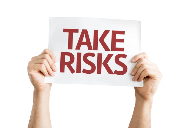 Take Risks card isolated — Stock Photo, Image