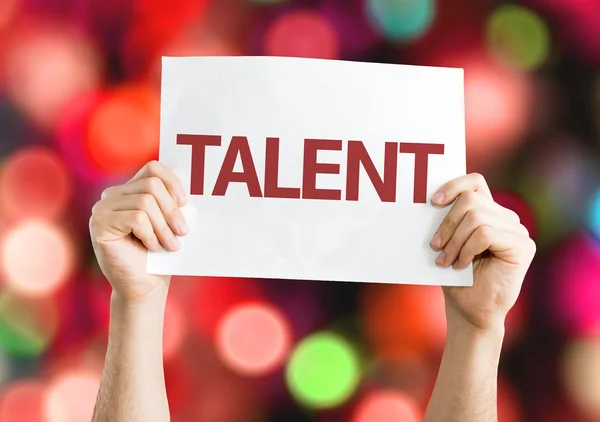 Talent card with colorful background — Stock Photo, Image