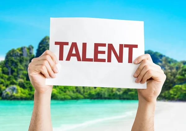 Talent card with a beach — Stock Photo, Image