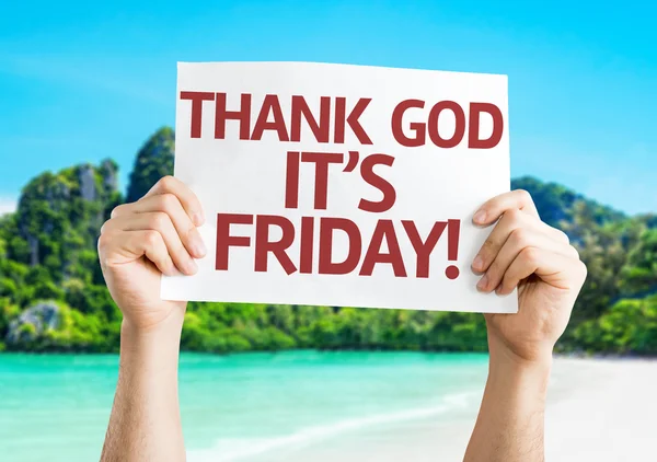 Thank God's It Friday kaart — Stockfoto