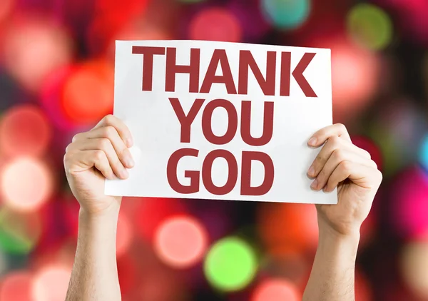Obrigado cartão de Deus — Fotografia de Stock