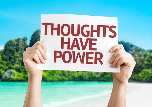 Los pensamientos tienen tarjeta de poder — Foto de Stock