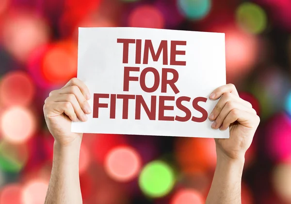 Tijd voor Fitness kaart — Stockfoto