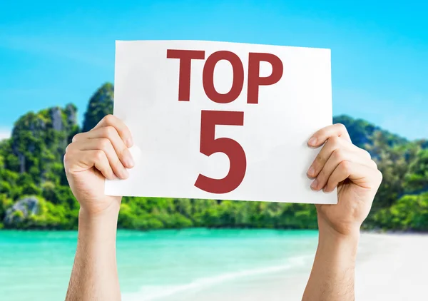 Top 5 card — Stock Photo, Image