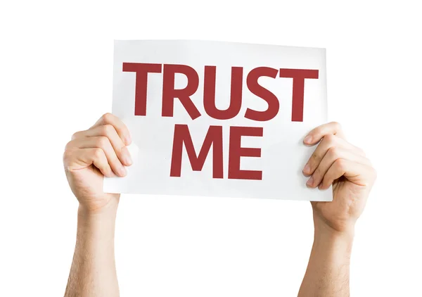 Trust Me card — Stock Photo, Image