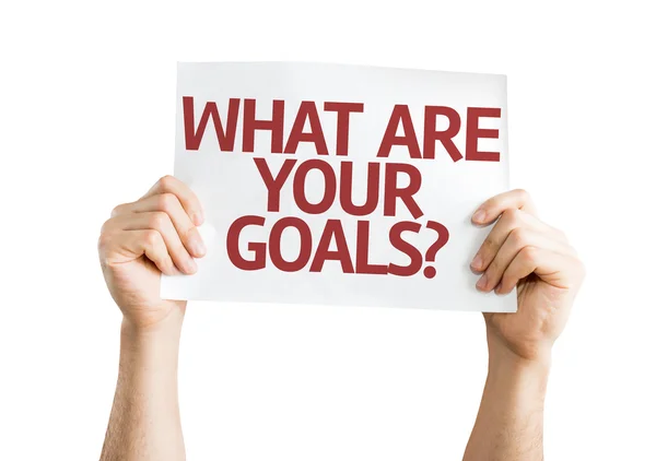 Quali sono i tuoi obiettivi? carta — Foto Stock