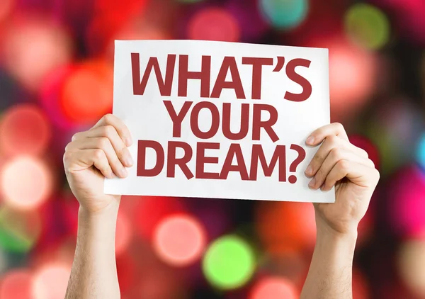 Co je váš sen? karta — Stock fotografie