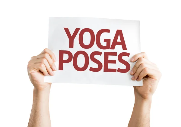 Poses de yoga carte — Photo
