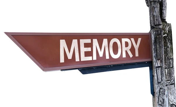 Signo de madera memoria —  Fotos de Stock
