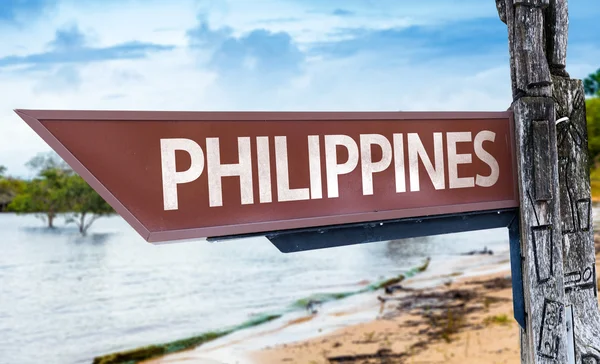 Philippines panneau en bois — Photo