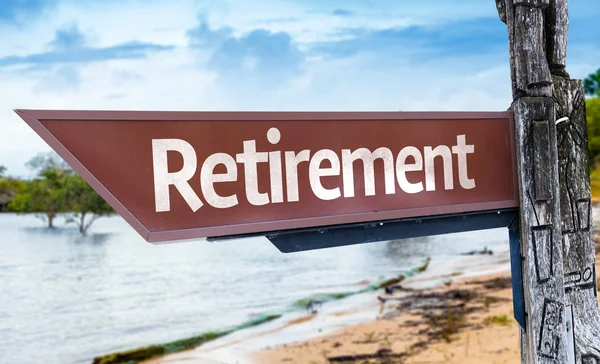 Retirement wooden sign — Stock Photo, Image