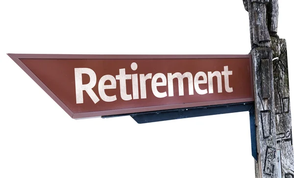 Vývěsní štít do důchodu — Stock fotografie