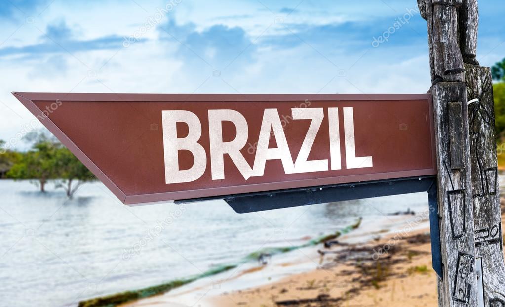 Brazil wooden sign
