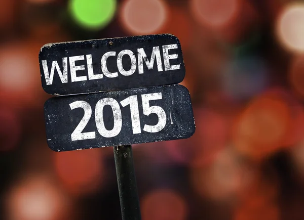 Benvenuto 2015 segno — Foto Stock