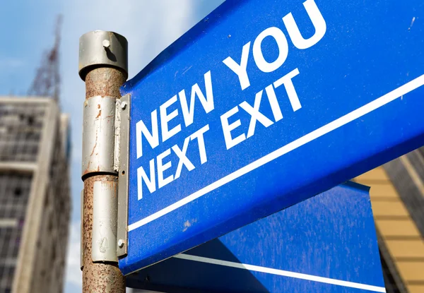 New You Next Exit sign — Stock Photo, Image
