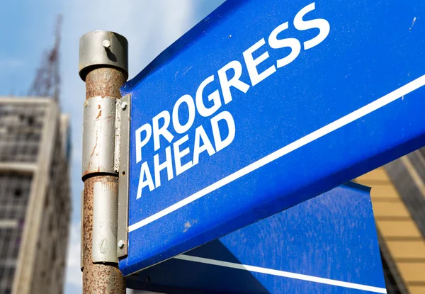 Progresso Ahead sign — Fotografia de Stock