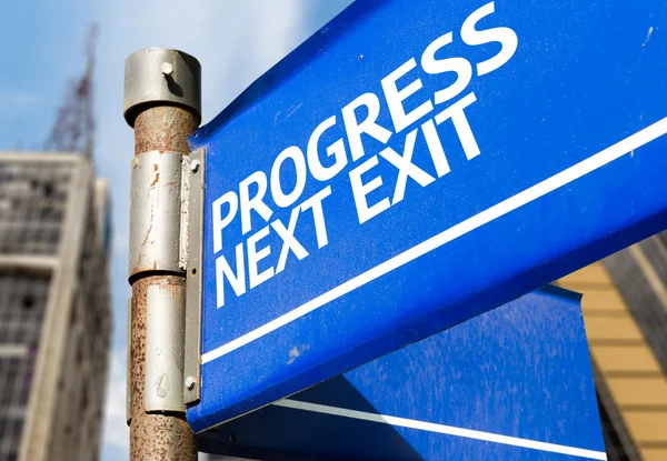 Progress Next Exit  sign — Stock Photo, Image