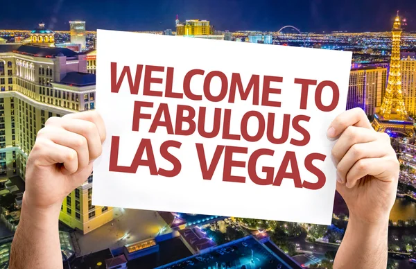 Welkom bij Fabulous Las Vegas kaart — Stockfoto