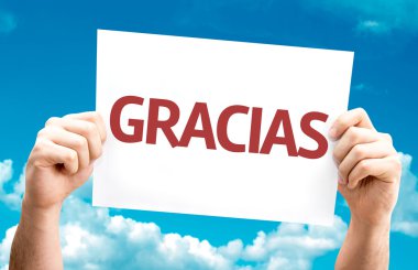 Teşekkür ederim (Ispanyolca) kartı