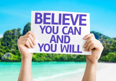 Believe You Can and You Will card clipart