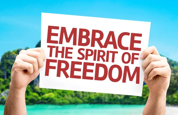 Embrace the Spirit of Freedom card — Stock Photo, Image