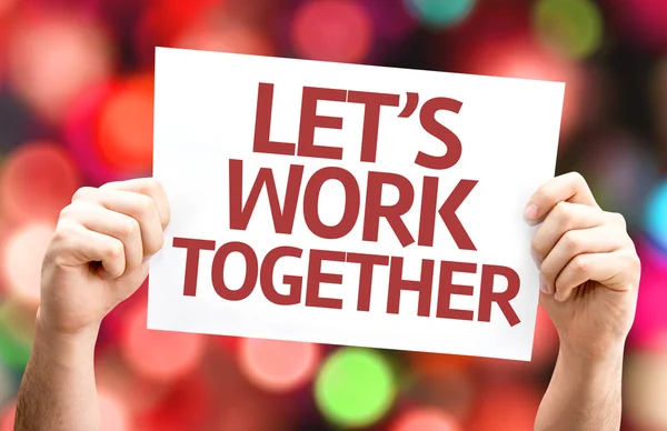 Let's Work Together card — Stock Photo, Image