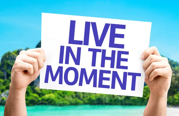 Live im Moment Karte — Stockfoto