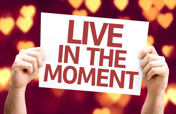 Live in the Moment card — Stock Photo, Image