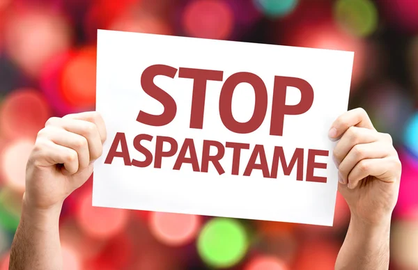 Stop Aspartame card — Stock Photo, Image