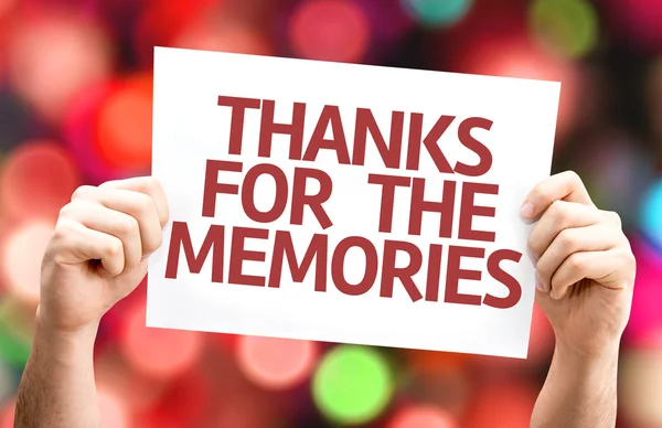 Thanks for the Memories card — Stock Photo, Image