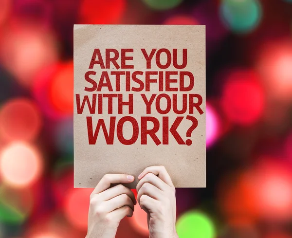 Êtes-vous satisfait de votre travail ? carte — Photo