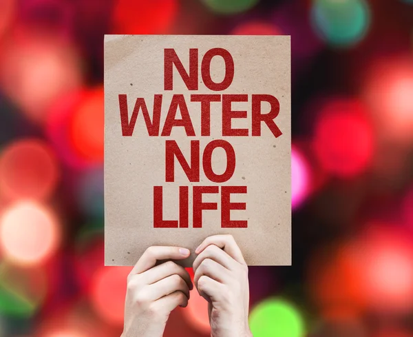 Geen Water geen leven kaart — Stockfoto