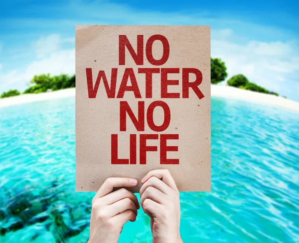 Hiçbir su No Life kartı — Stok fotoğraf