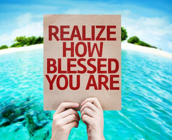 Realize How Blessed You Are card — Stock Photo, Image