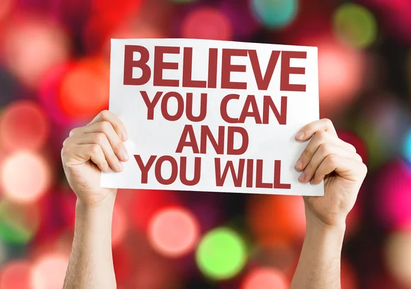 Believe You Can and You Will card — Stock Photo, Image