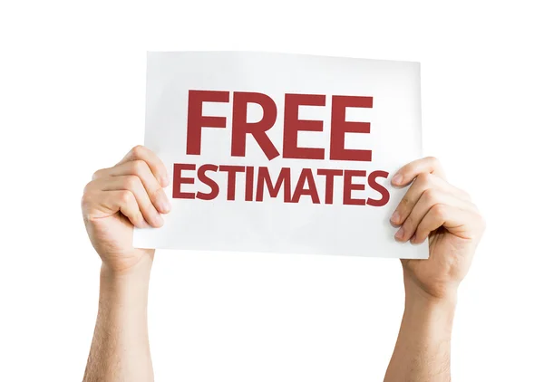 Tarjeta Free Estimates — Foto de Stock