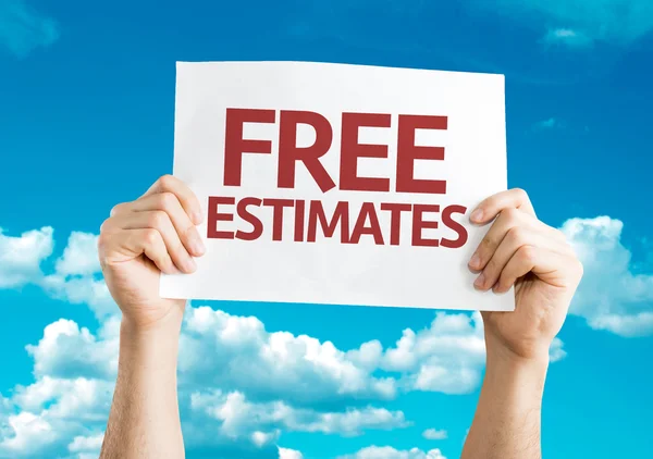Free Estimates card — Stock Photo, Image