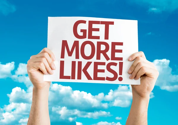 Get More Likes card — Stock Photo, Image