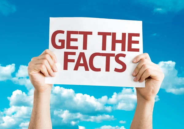 Get the Facts card — Stock Photo, Image