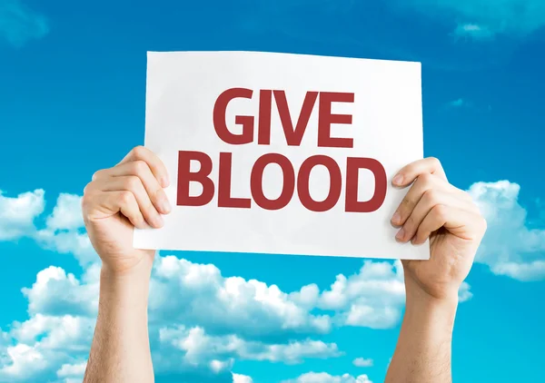 Berikan Kartu Darah — Stok Foto
