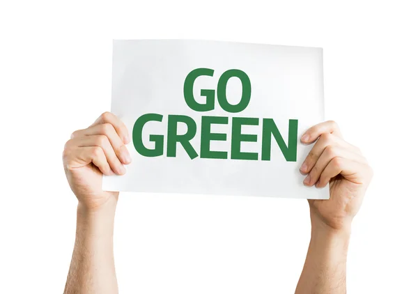 Go Green Card — Foto Stock